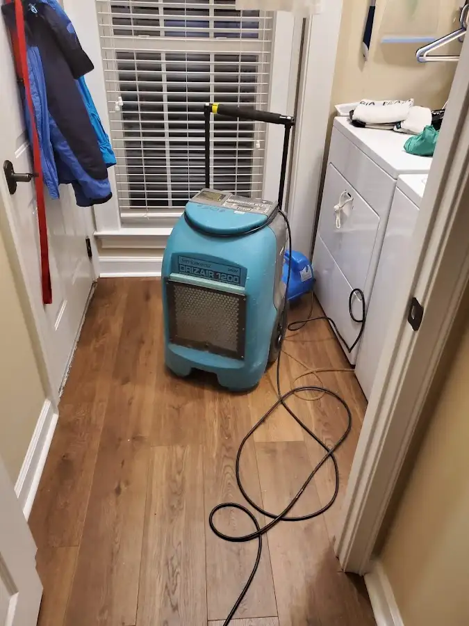 Commercial dehumidifier deployed for Flood Damage Cleanup in Norwich