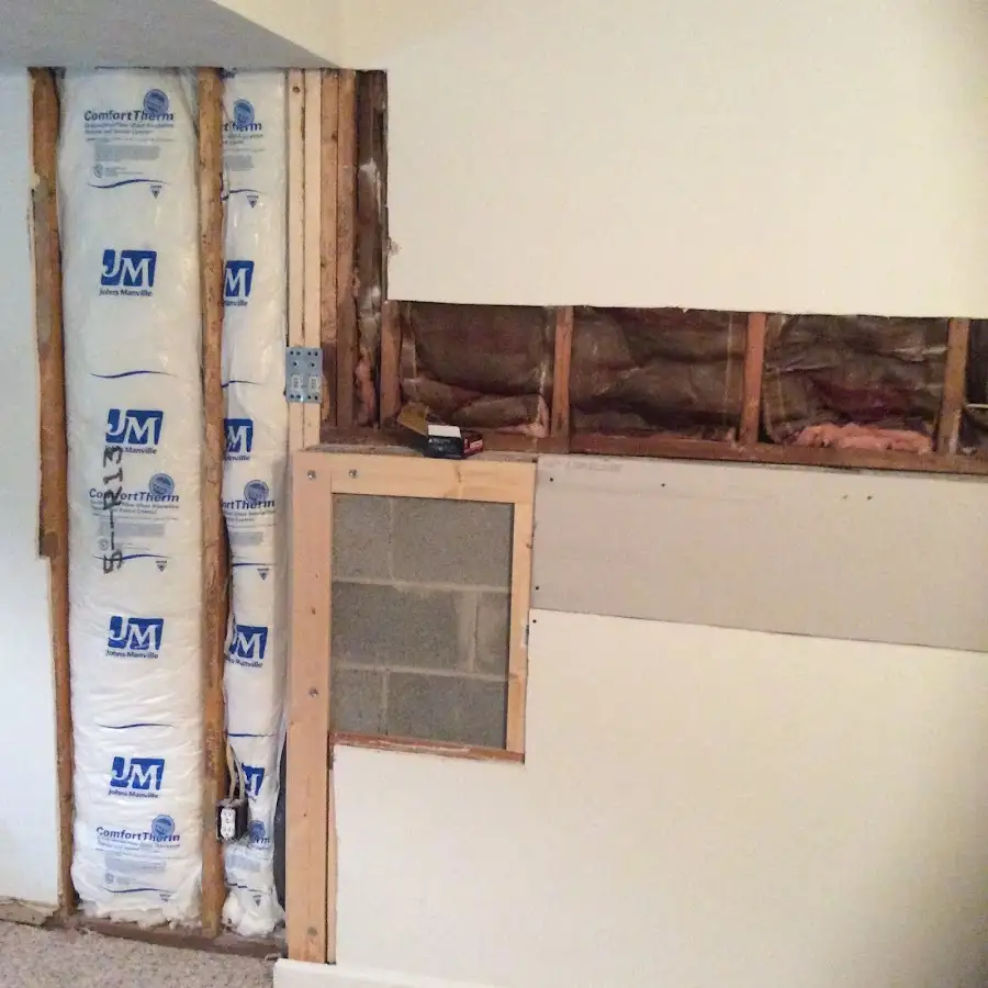 Wall insulation replacement during Odor Removal & Deodorization in Norwich